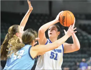  ?? KYLE FRANKO — TRENTONIAN FILE PHOTO ?? Hightstown’s Abby Misier (51) had 13points in the win over WW-P South.