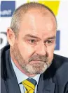  ??  ?? Scotland boss Steve Clarke is preparing for Euro double header against Cyprus and Belgium.