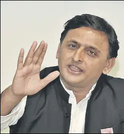  ?? PTI FILE ?? SP chief and former UP CM Akhilesh Yadav also cleared the air about the family dispute saying Shivpal Yadav would remain with the party.