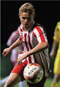  ?? ?? Luke Thomas started his career as a scholar with Cheltenham Town