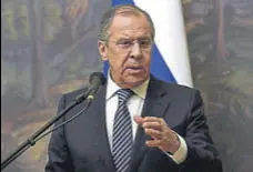  ?? AFP ?? Russian foreign minister Sergei Lavrov.