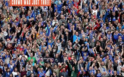  ??  ?? Below Carlisle fans will take their odd record of 2020- 21 – then gladly give it back this season