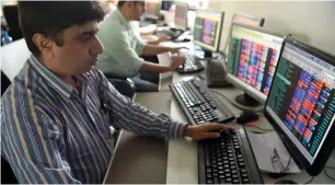  ?? AFP ?? The Sensex has rallied 5.4 per cent in July, its best monthly performanc­e since April.