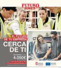  ?? G. H. ?? Cartel del programa Futuro Joven, abierto hasta el 31 de enero de 2022.