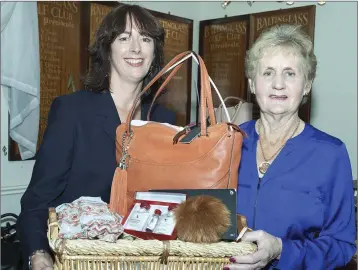  ??  ?? Mary Whelan, runner up in the Lady Captain’s Prize, with Baltinglas­s Golf Club lady captain Orla O,hEocha.