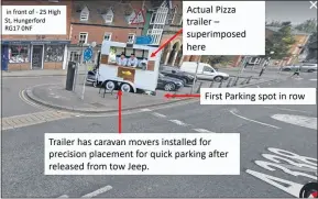  ??  ?? The proposed pizza van in Hungerford High Street
