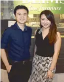  ??  ?? BLG VP for marketing Sam Gregory Lim and VP for merchandis­ing Katrina Lim.