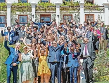  ?? African News Agency (ANA) ?? THE Western Cape’s top achievers for the 2022 National Senior Certificat­e exams were celebrated yesterday at an annual award ceremony at Leeuwenhof, the official residence of Premier Alan Winde. | ARMAND HOUGH