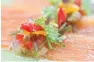  ??  ?? Citrus cured salmon carpaccio
PHP 1,500-1,900 PER PERSON PRICE UPON REQUEST