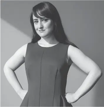  ?? CHRISTOPHE­R KATSAROV ?? Matilda and Mrs. Doubtfire star Mara Wilson, now 30, is all grown up though she hasn’t forgotten the challenges she faced as a child trying to navigate an adult world and harsh public scrutiny.