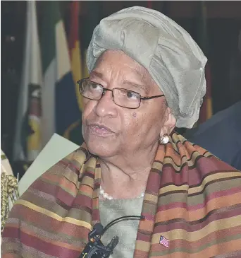  ??  ?? Ellen Johnson Sirleaf, en 2016. − Associated Press: Olamikan Gbemiga