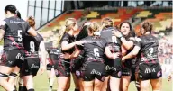  ?? ?? Team effort: Saracens celebrate a try