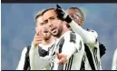  ??  ?? REUTERS Juve’s Mehdi Benatia (C) celebrates his goal against Roma at Turin’s Allianz Stadium on December 23, 2017.