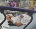  ?? RICHMOND POLICE DEPARTMENT ?? The 8-year-old-boy, shown in his hospital bed, suffered bites to the head, but two years later does not remember the K-9attacking him. His mother can’t forget: “It was bad. Very bad.”