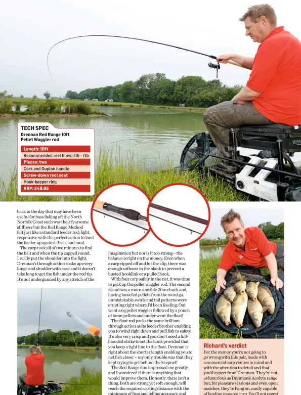  ??  ?? Both Method and Pellet Waggler rods boast the same briiliant through action – strong but supple