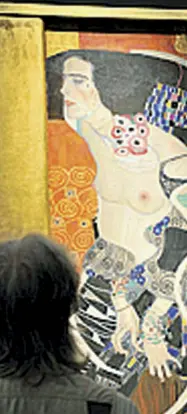  ??  ?? L’opera La Judith II Salomè di Klimt esposta ai Musei Civici