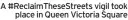  ?? ?? A #Reclaimthe­sestreets vigil took place in Queen Victoria Square