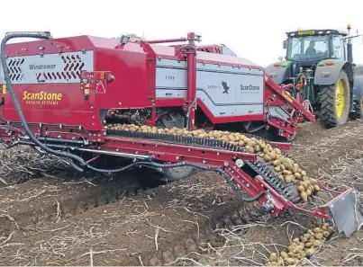  ??  ?? Scanstone, based in Forfar, has introduced the Osprey 5, above, and the Osprey 3 windrower models to its range of machinery.