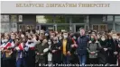  ?? ?? Протесты в Беларуси в 2020 году поддержали многие студенты и преподават­ели