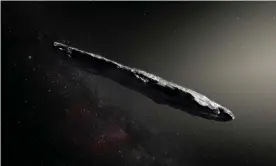  ?? Photograph: M Kornmesser/AFP/Getty Images ?? Artist’s impression of ‘Oumuamua.