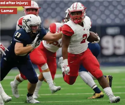  ?? Elizabeth Conley / Houston Chronicle ?? Katy’s Deondrick Glass is still working his way back to top form after a severe knee injury suffered last year.