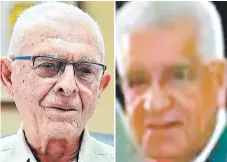  ??  ?? ACUSADOS. Ramón Lobo Sosa y Wilfredo Cerrato Durón tienen 90 y 71 años, respectiva­mente.