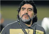  ??  ?? SLAMMED: Diego Maradona has been condemned by Fifa after his public tirade against the referee who took the whistle as Colombia went down to England in the last 16 of the World Cup in Russia.