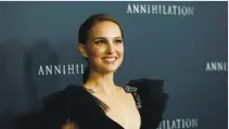  ?? (Mario Anzuoni/Reuters) ?? NATALIE PORTMAN poses at the premier of ‘Annihilati­on’ in Los Angeles earlier this month.