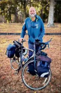  ?? Courtesy Rotary Club ?? Jimmy Thomas’ 3,945-mile journey to collect funds and bring awareness to veterans who need service dogs raised more than $50,000.