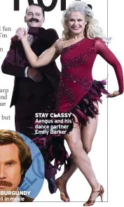  ?? ?? STAY CLASSY Aengus and his dance partner Emily Barker