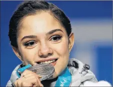  ?? AP PHOTO ?? Two-time Olympic silver medallist figure skater Evgenia Medvedeva poses at the 2018 Winter Olympics in Pyeongchan­g, South Korea.