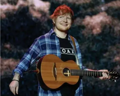  ?? FOTO PHOTO NEWS ?? Ed Sheeran (26) staat met vier nummers in de Ultratop 100.