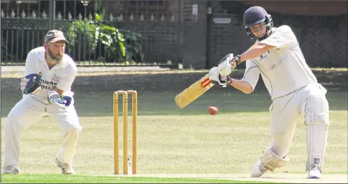  ??  ?? Action between Broadstair­s and Walmer in the East Kent NHS Heroes League