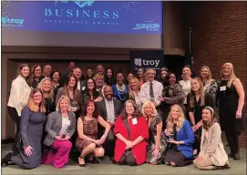  ?? COURTESY PHOTO ?? Troy Chamber of Commerce team, TC Business Excellence Award winners, and sponsors of the awards ceremony.