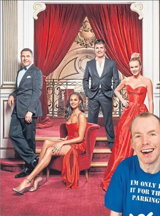  ??  ?? Lee, aka Lost Voice Guy, right, has impressed Britain’s Got Talent judges, above, from left, David Walliams, Alesha Dixon, Simon Cowell and Amanda Holden