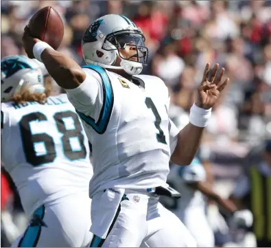  ?? File photo ?? After leading the Carolina Panthers to a Super Bowl appearance, quarterbac­k Cam Newton was cut Tuesday after the team signed Teddy Bridgewate­r to a three-year $63-million deal last week.