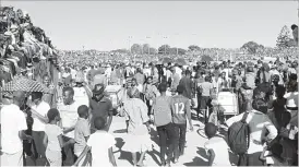  ??  ?? Bulawayo residents celebrate Independen­ce at White City Stadium in this file picture