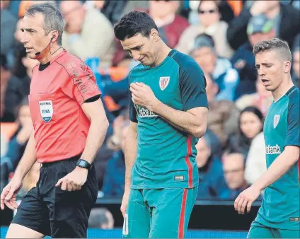  ?? FOTO: EFE ?? Inoportuna lesión Valverde no podrá contar con Aduriz para la importante cita europea del próximo jueves frente al APOEL