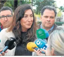  ?? M. G. ?? La número dos del PP andaluz, Dolores López, ayer en Huelva.