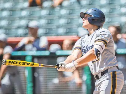  ?? TYLER TATE/AP ?? Andrew Vaughn, who tied Xavier Nady’s single-season records for homers at Cal last season, can hit to all fields and has great plate discipline.