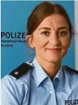  ?? Foto: Polizei Krefeld ?? Polizeikom­missarin Taïs Zabrocki war kürzlich in Santiago.