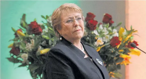  ?? DPA ?? Líder. La presidente Bachelet se va con una imagen menor a cuando dejó su primera administra­ción. Muchos de su cambios, preservará­n.