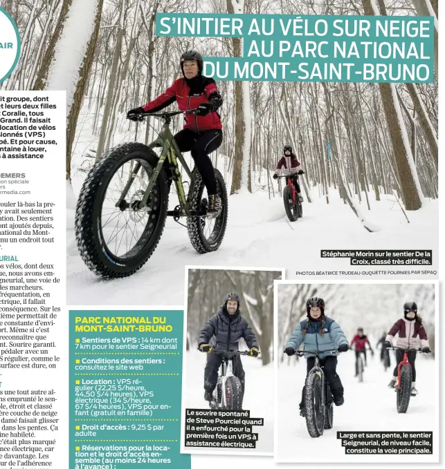  ?? PHOTOS BÉATRICE TRUDEAU-DUQUETTE FOURNIES PAR SÉPAQ ?? Stéphanie Morin sur le sentier De la Croix, classé très difficile.