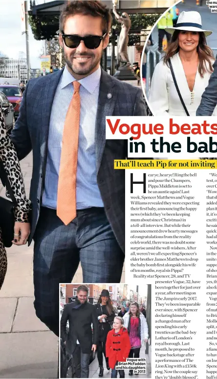  ??  ?? Vogue with Brian Mcfadden and his daughters in 2013