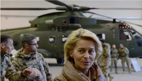  ?? ?? Ursula von der Leyen in Afghanista­n in 2014