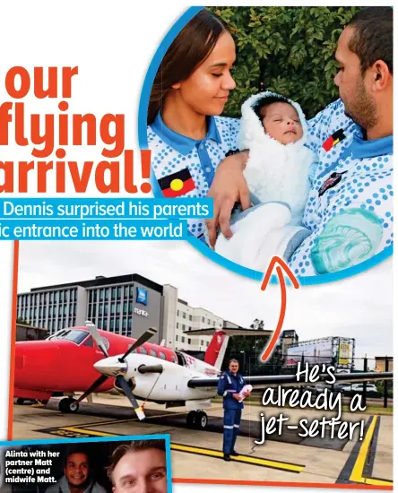  ??  ?? He’s already a jet-setter!