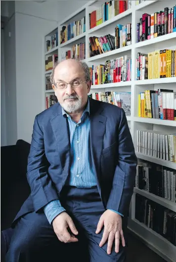  ?? BRIAN HARKIN ?? Donald Trump’s resemblanc­e to a character in Salman Rushdie’s new book, The Golden House, is no accident,
“but he’s not really what the novel is about,” the author says. “He’s in there because I wanted to make some points about how cartoon villains...