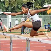  ?? DC ?? Akshata of Karnataka on way to winning the women’s Heptathlon event at the National Open Athletics. —