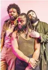  ?? JEREMIE SOUTEYRAT FOR THE NEW YORK TIMES ?? The members of Young Fathers, from left: Alloysious Massaquoi, Kayus Bankole and Graham Hastings.