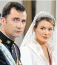  ?? FOTO: DPA ?? König Felipe und Königin Letizia bei ihrer Hochzeit im Mai 2004.